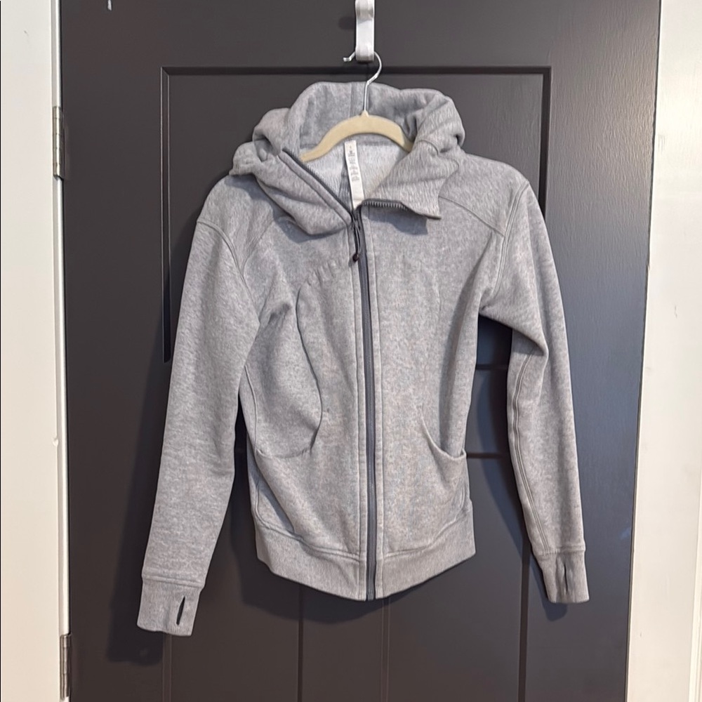 Lululemon Athletica Gray Fitted Zip-Up Jacket